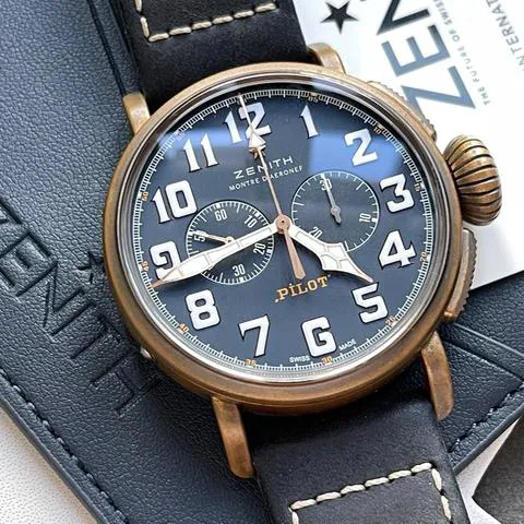 Zenith Pilot 29.2430.4069/57.C808 45mm Bronze Blue 2