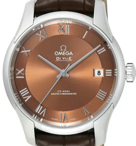 Omega De Ville Hour Vision 433.13.41.21.10.001 41mm Stainless steel Brown