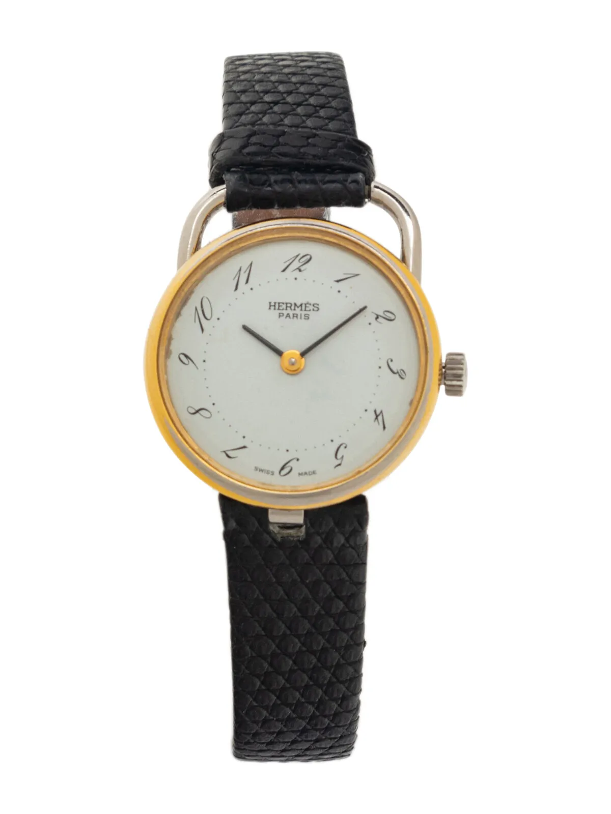 Hermès Arceau 25.5mm Silver and Gold-plated White