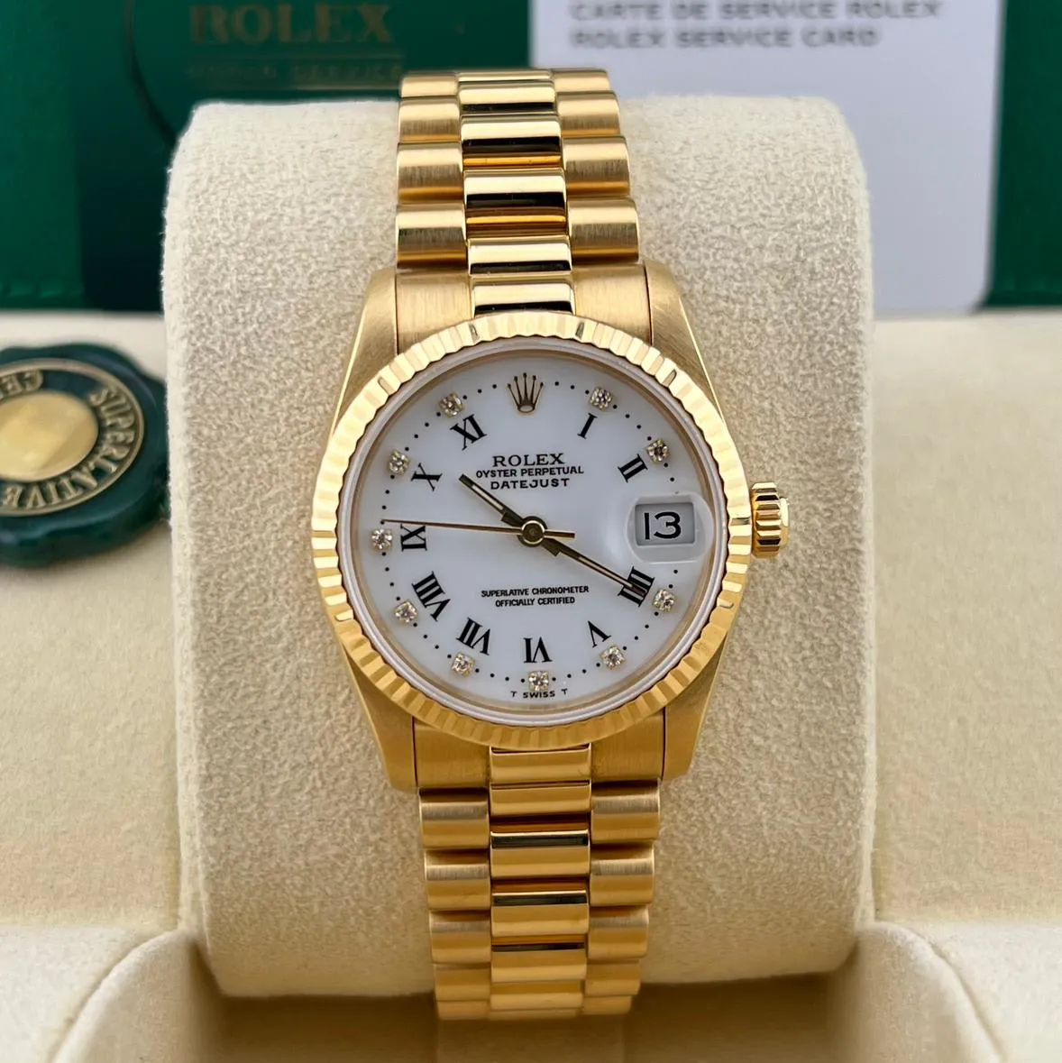 Rolex Datejust 31 68278 31mm Yellow gold Champagne