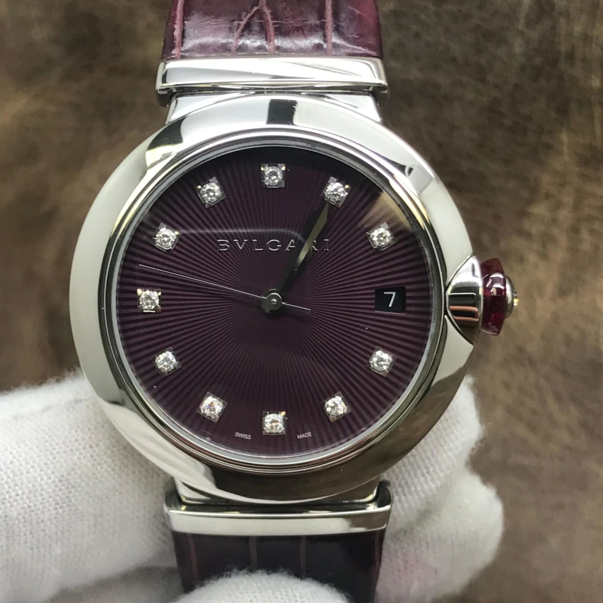 Bulgari 102563 36mm Stainless steel Purple