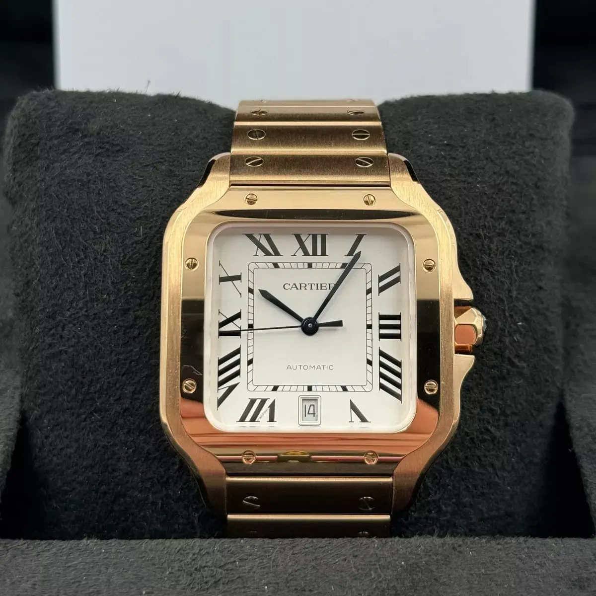 Cartier Santos WGSA0018 39.8mm Rose gold Silvered