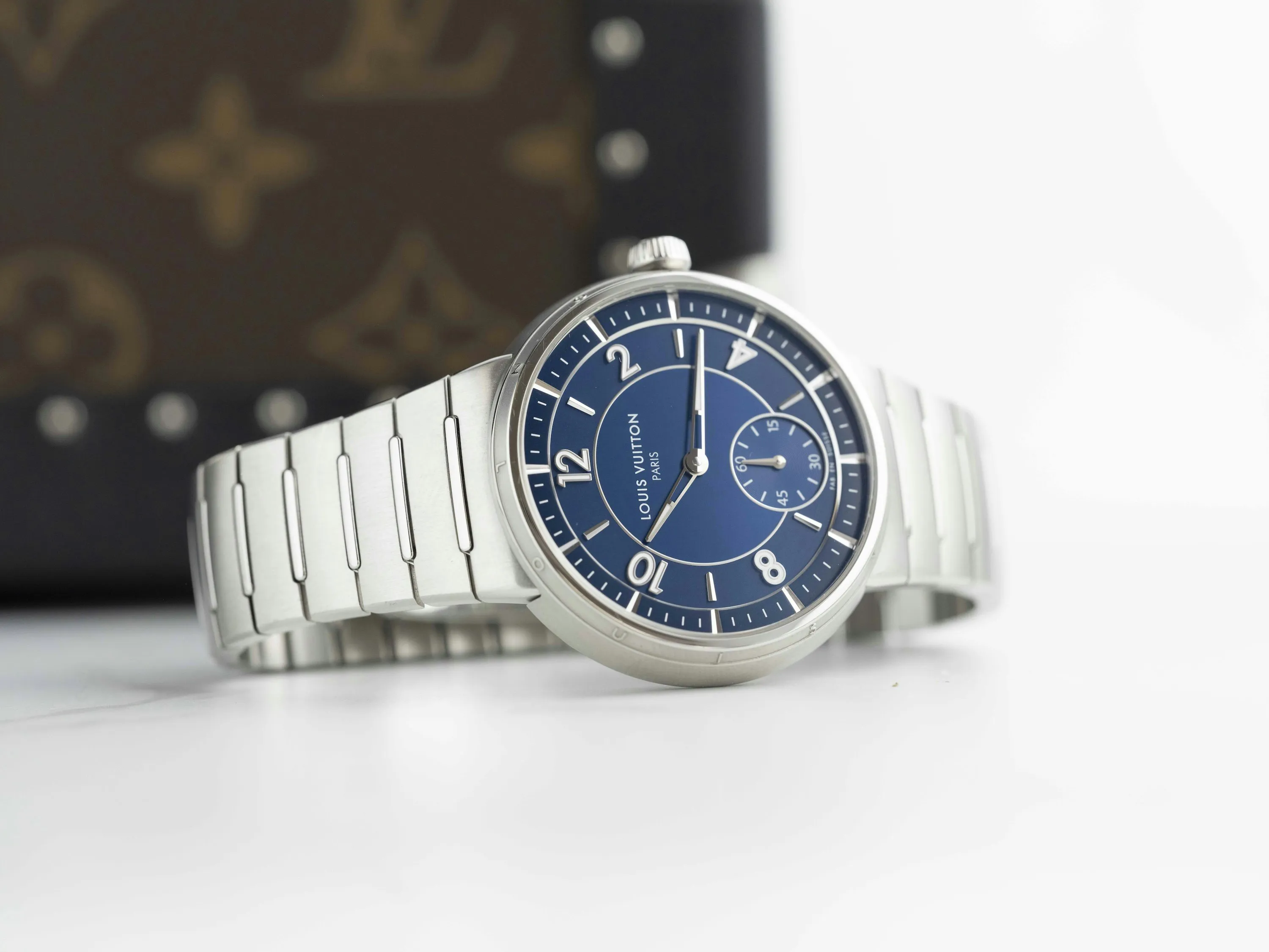 Louis Vuitton Tambour W1ST20 40mm Stainless steel Blue 2