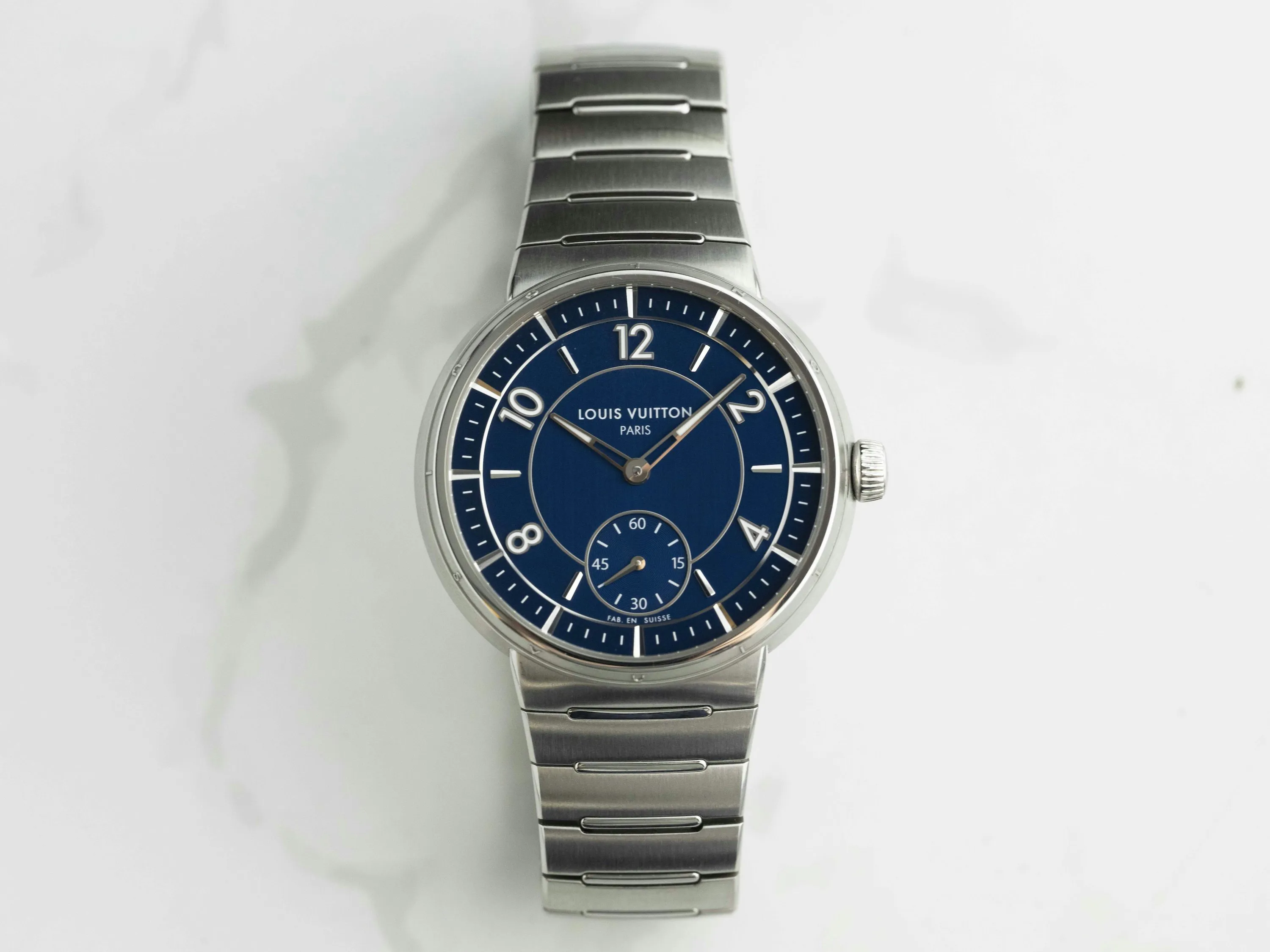 Louis Vuitton Tambour W1ST20 40mm Stainless steel Blue 4