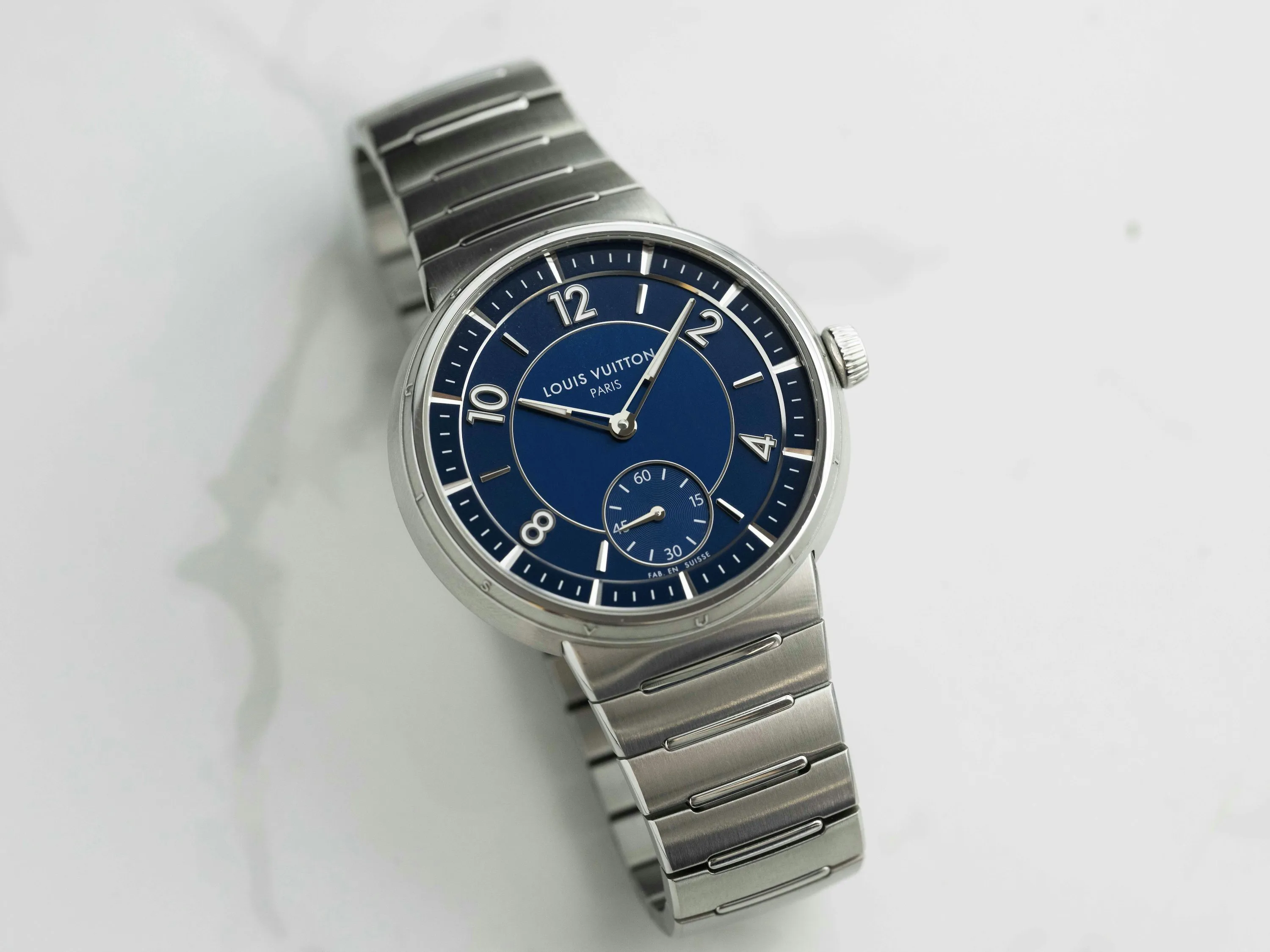 Louis Vuitton Tambour W1ST20 40mm Stainless steel Blue 5