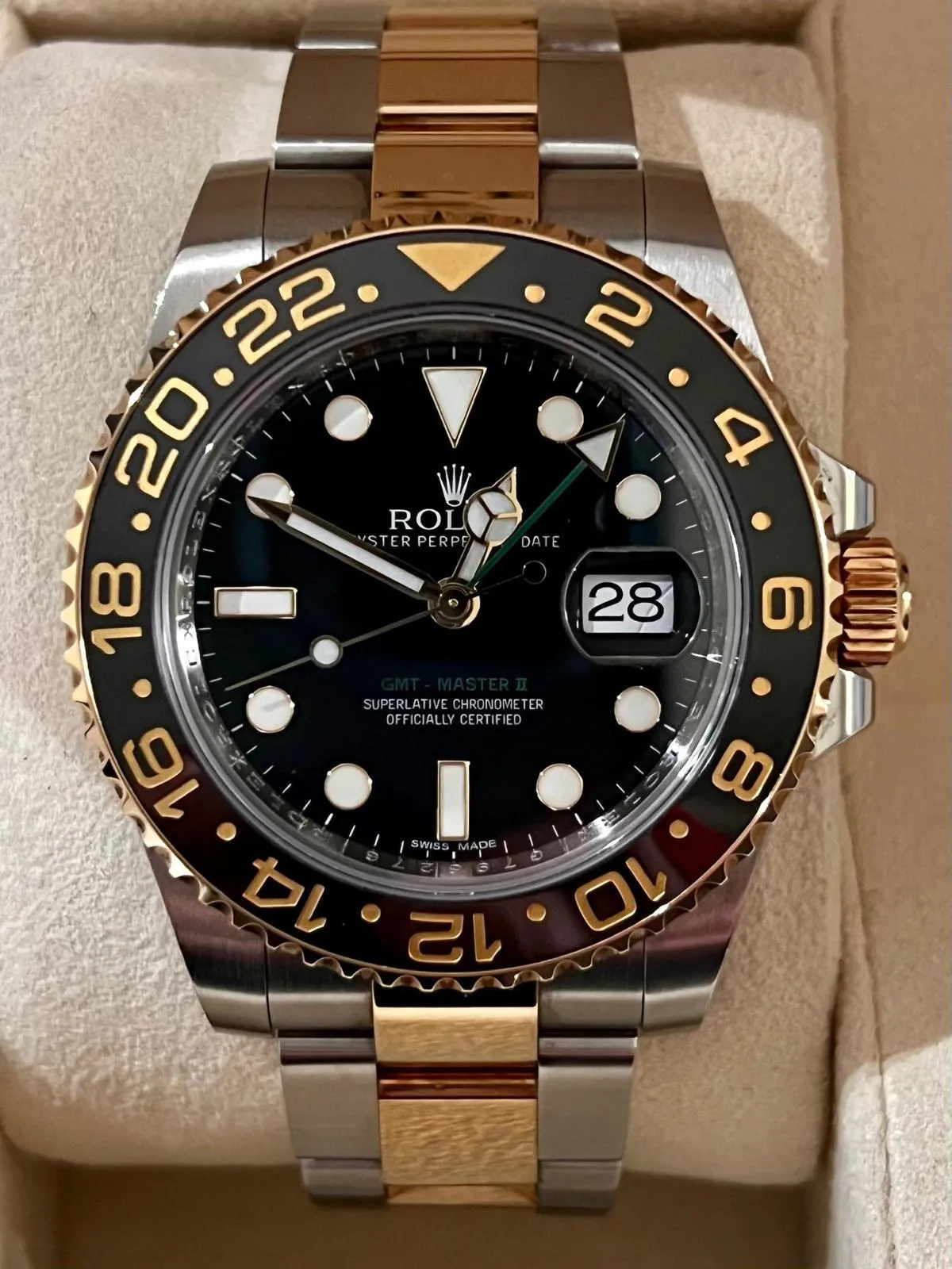 Rolex GMT-Master II 116713LN 40mm Ceramic and Yellow gold and Stainless steel Black