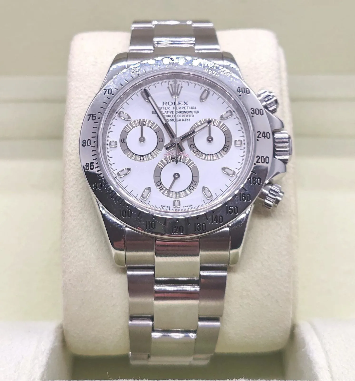 Rolex Daytona 116520 40mm Stainless steel White