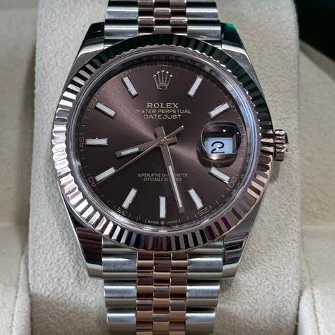 Rolex Datejust 41 126331 41mm Yellow gold and Stainless steel Brown