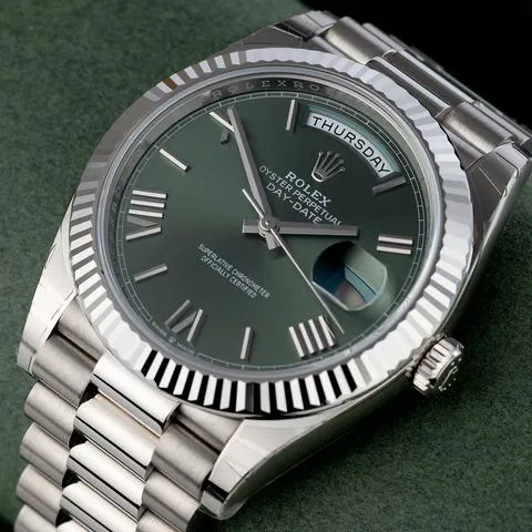 Rolex Day-Date 40 228239 40mm White gold Green