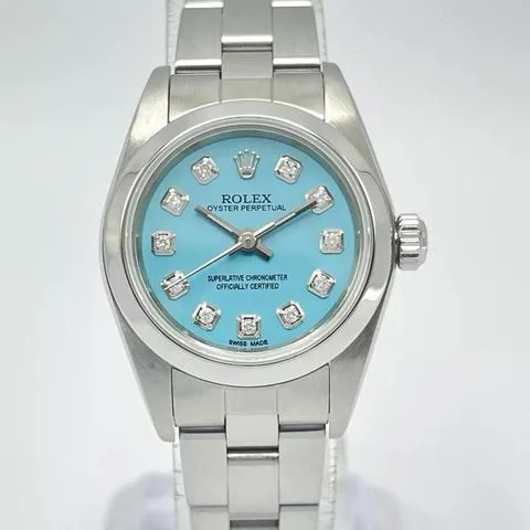 Rolex Oyster Perpetual 76080 24mm Stainless steel Blue