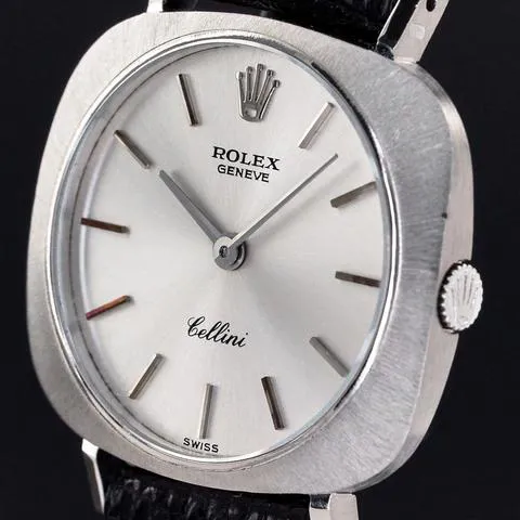 Rolex Cellini 3805 31mm White gold Silver 3