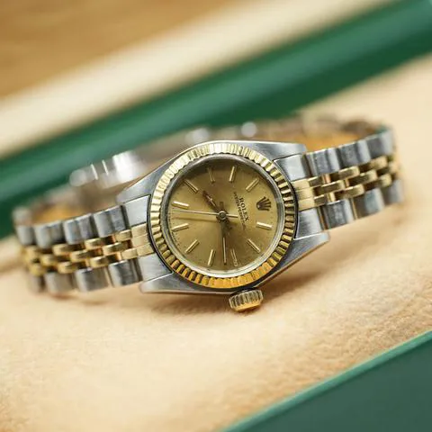 Rolex Oyster Perpetual 67193 26mm Yellow gold and Stainless steel Champagne