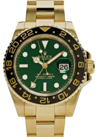 Rolex GMT-Master II 116718LN 40mm Yellow gold Green