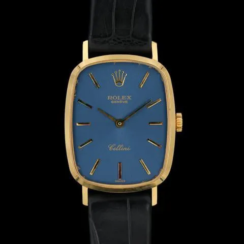 Rolex Cellini 4111 23mm Yellow gold Blue 2