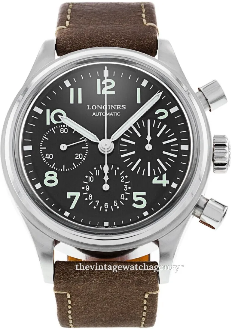 Longines Heritage L2.816.4.53.2 41mm Stainless steel Black