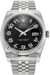 Rolex Datejust 36 116234-0107 White gold and Stainless steel Black