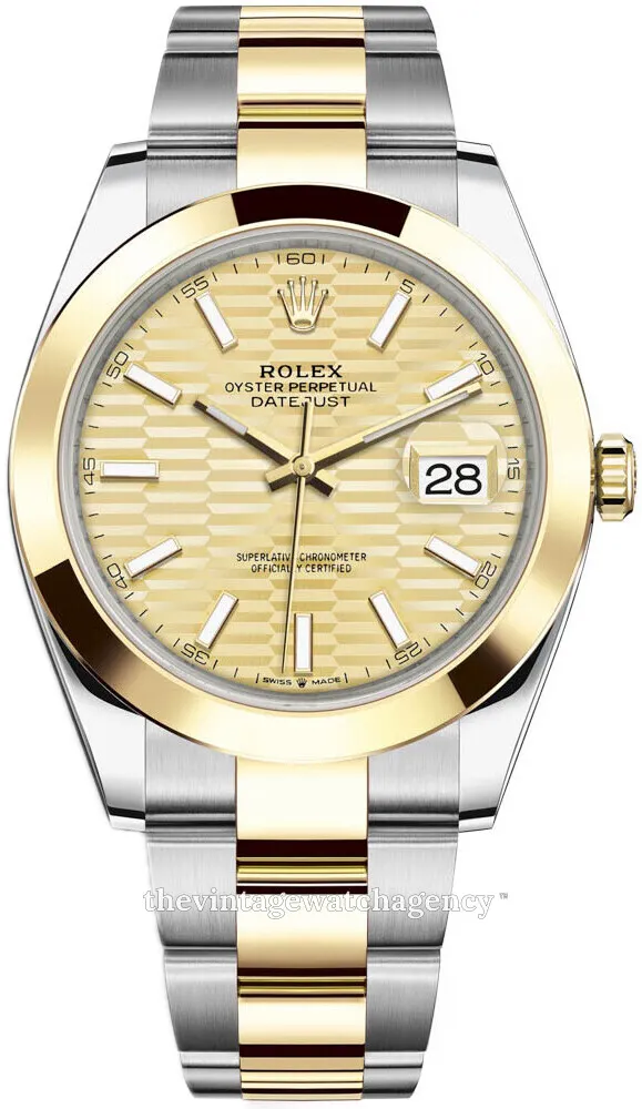 Rolex Datejust 126303-0021 41mm Yellow gold and Oystersteel Champagne