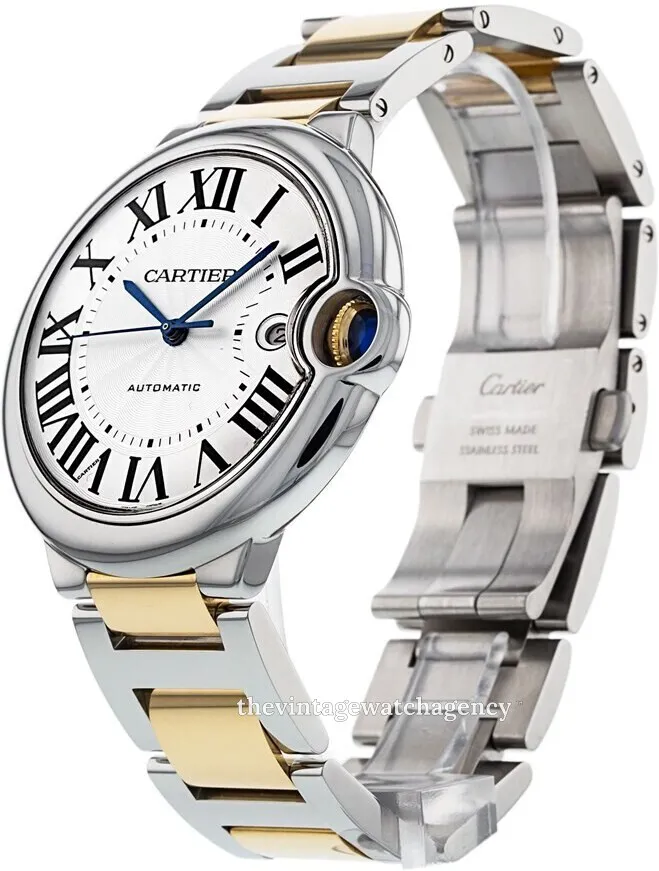 Cartier Ballon Bleu W69009Z3 42mm 18 carat yellow gold steel Silver 1