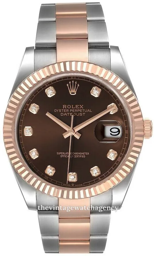 Rolex Datejust 41 126331-0003 41mm Oystersteel and Everose gold Brown