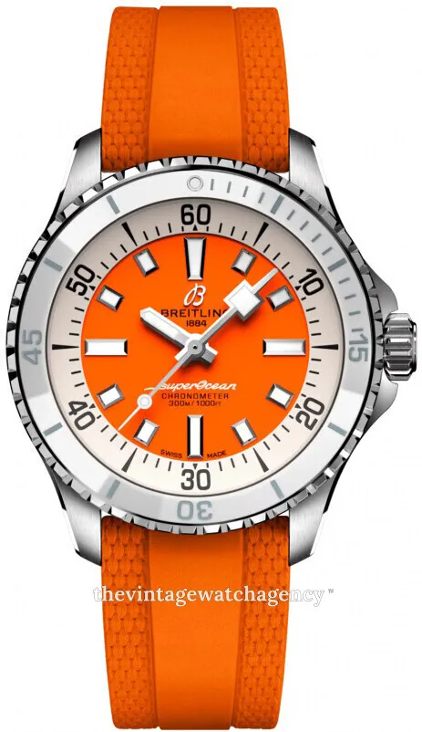 Breitling Superocean A17377211O1S1 36mm Stainless steel Orange