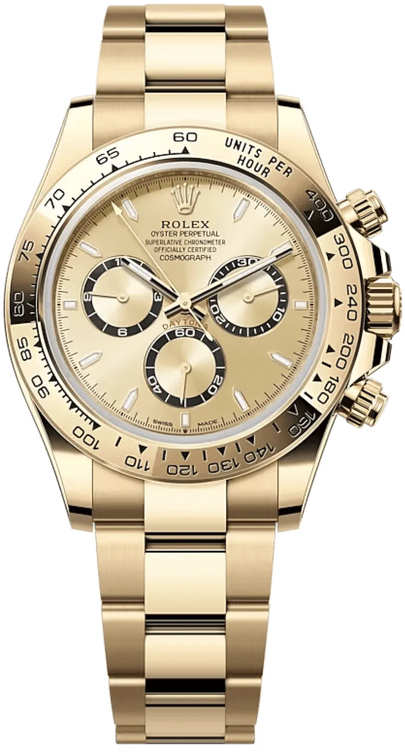 Rolex Daytona 126508-0005 40mm 18k yellow gold Champagne