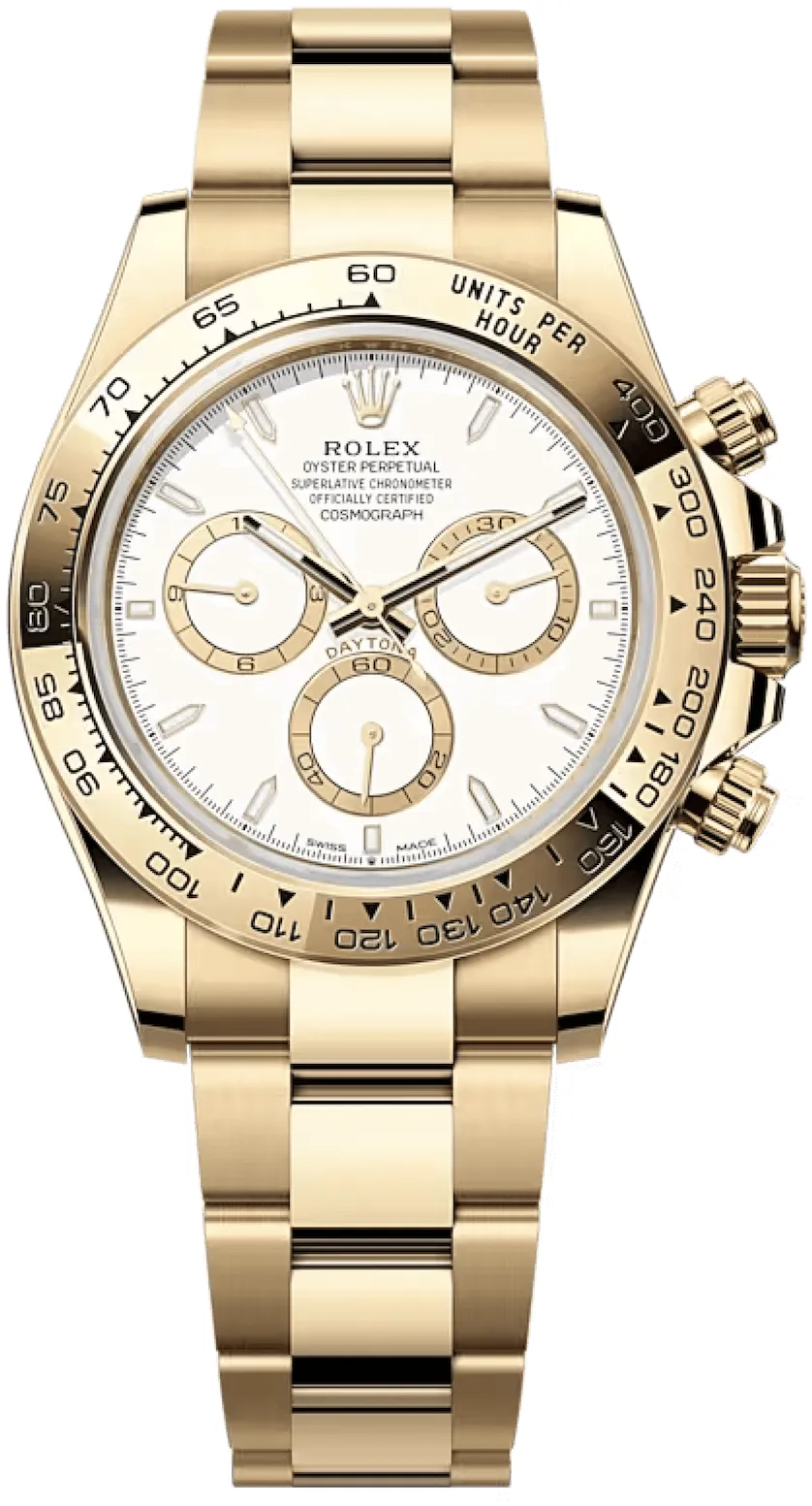 Rolex Daytona 126508-0001 40mm 18k yellow gold White