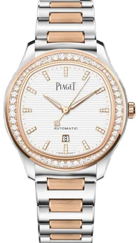 Piaget Piaget Polo Date G0A48026 36mm Rose gold and Stainless steel White