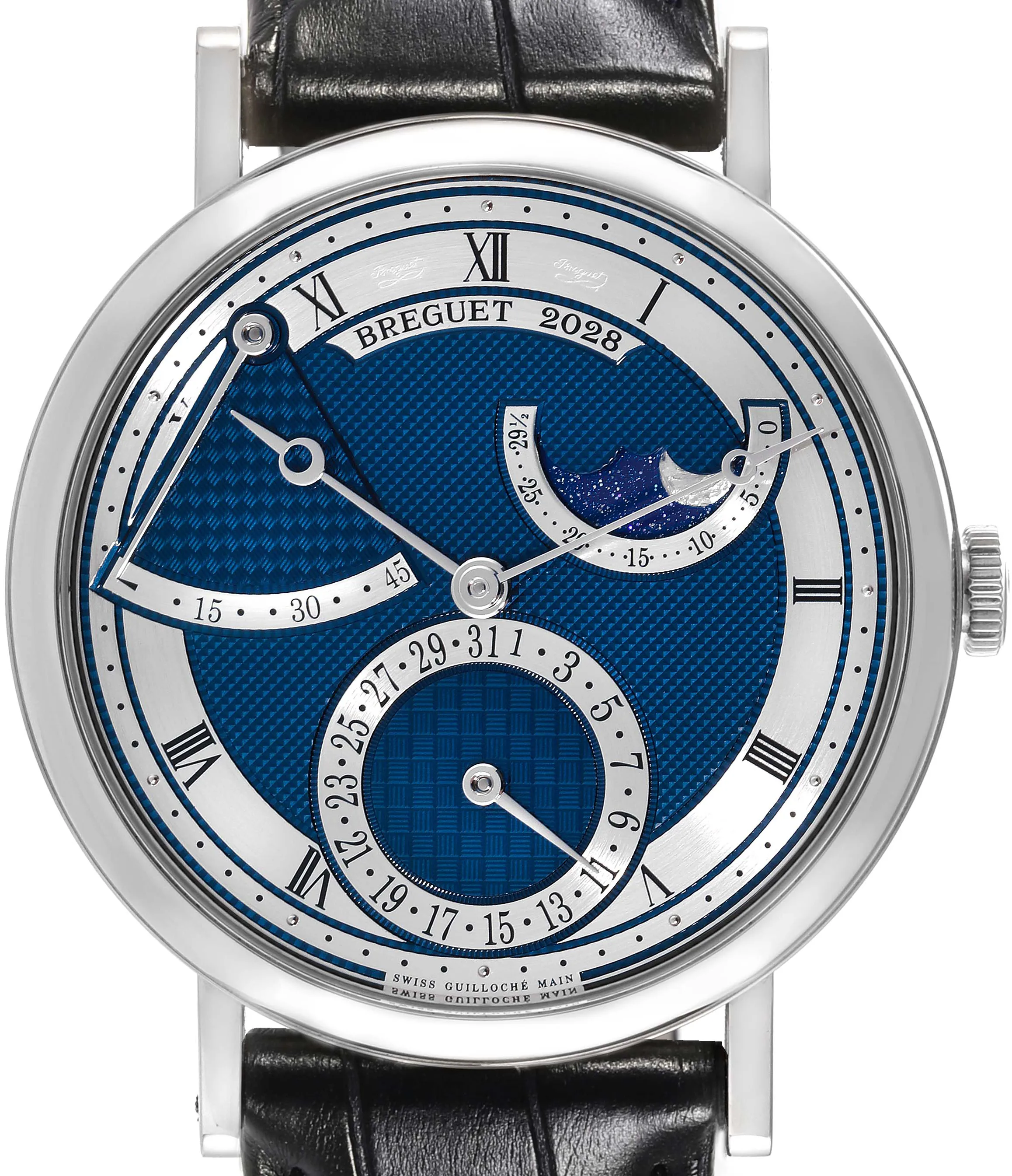 Breguet Classique 7137BB/Y5/9VU 39mm White gold and 18k white gold Blue