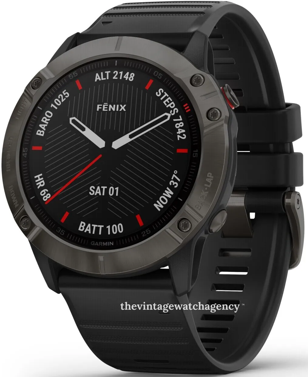 Garmin Fenix 6X Pro 010-02157-11 51mm Black resin plastic Digital