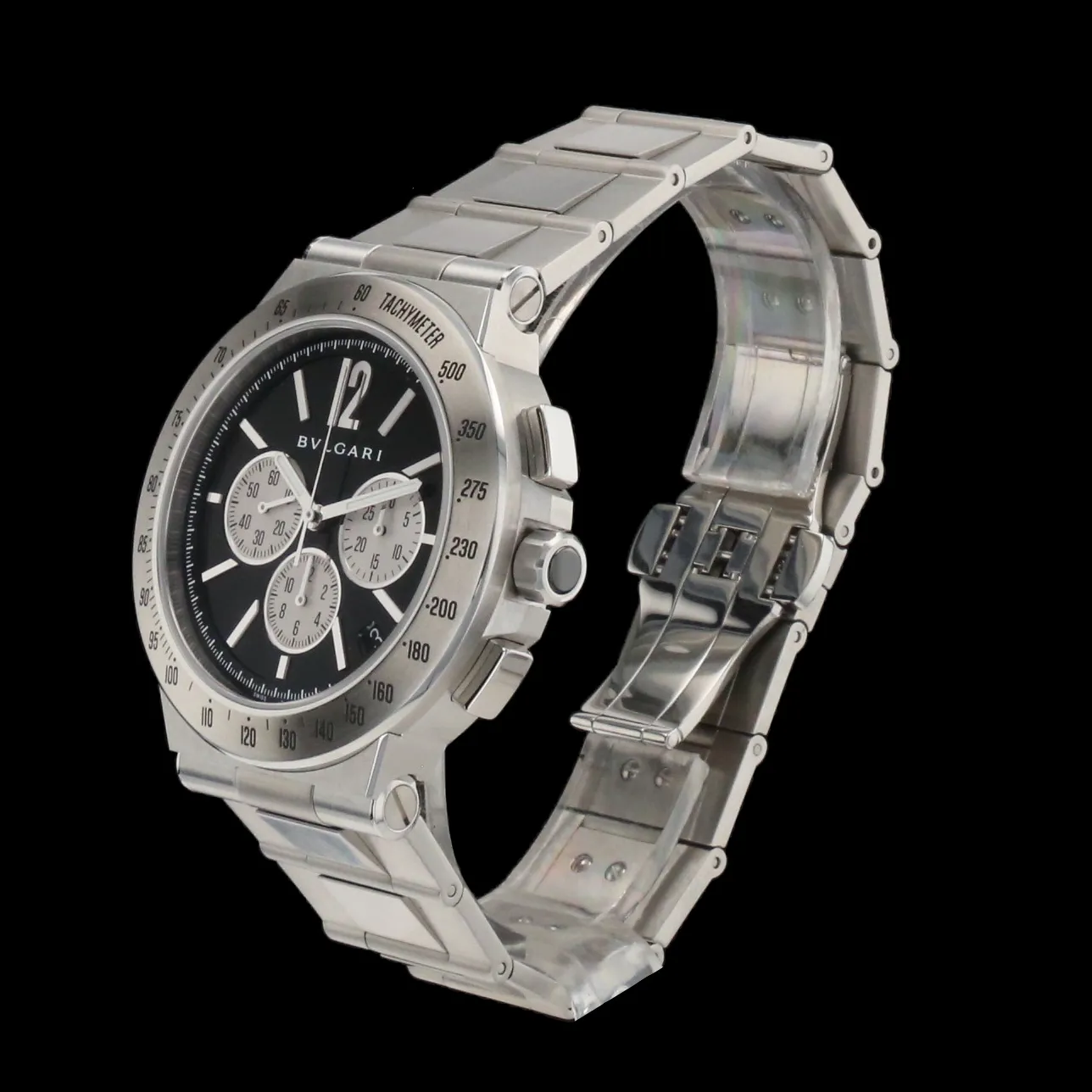 Bulgari Diagono DG 41 S CH 41mm Stainless steel Black 1