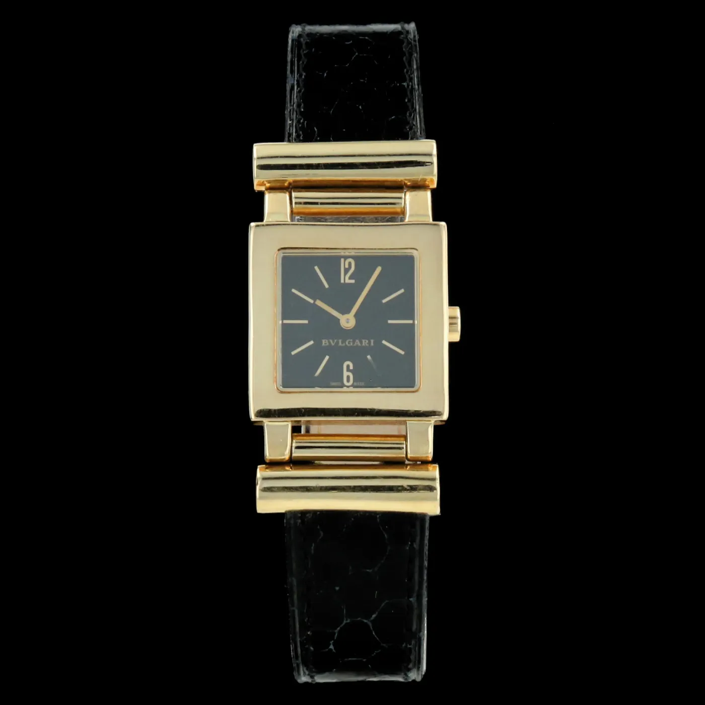 Bulgari Quadrato SQ22GL 29mm Yellow gold Black