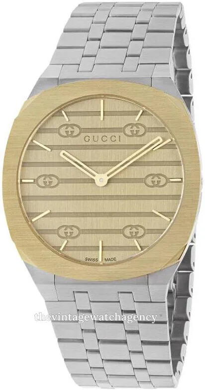 Gucci 25H YA163405 38mm Stainless steel Yellow gold