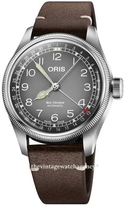 Oris Big Crown 01 754 7779 4063-Set 38mm Stainless steel Gray