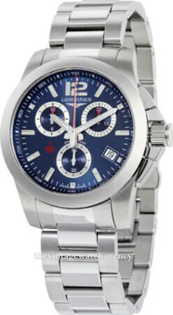 Longines Conquest L3.700.4.96.6 41mm Stainless steel Blue