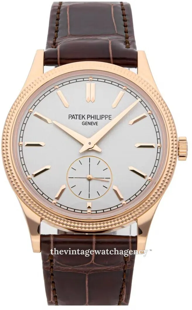 Patek Philippe Calatrava 6119R-001 39mm Rose gold Antique white