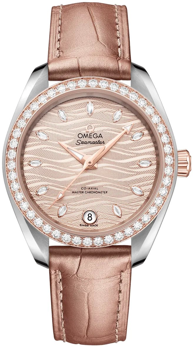 Omega Aqua Terra 220.28.34.20.59.001 34mm Rose gold and Stainless steel and 18k rose gold Gray