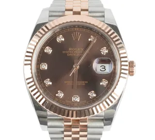 Rolex Datejust 41 126331 Stainless steel and 18k rose gold Brown