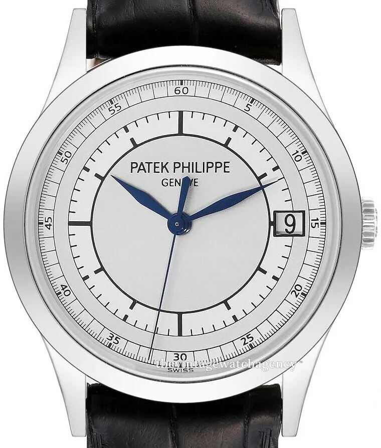 Patek Philippe Calatrava 5296G-001 38mm 18k white gold Silver 2