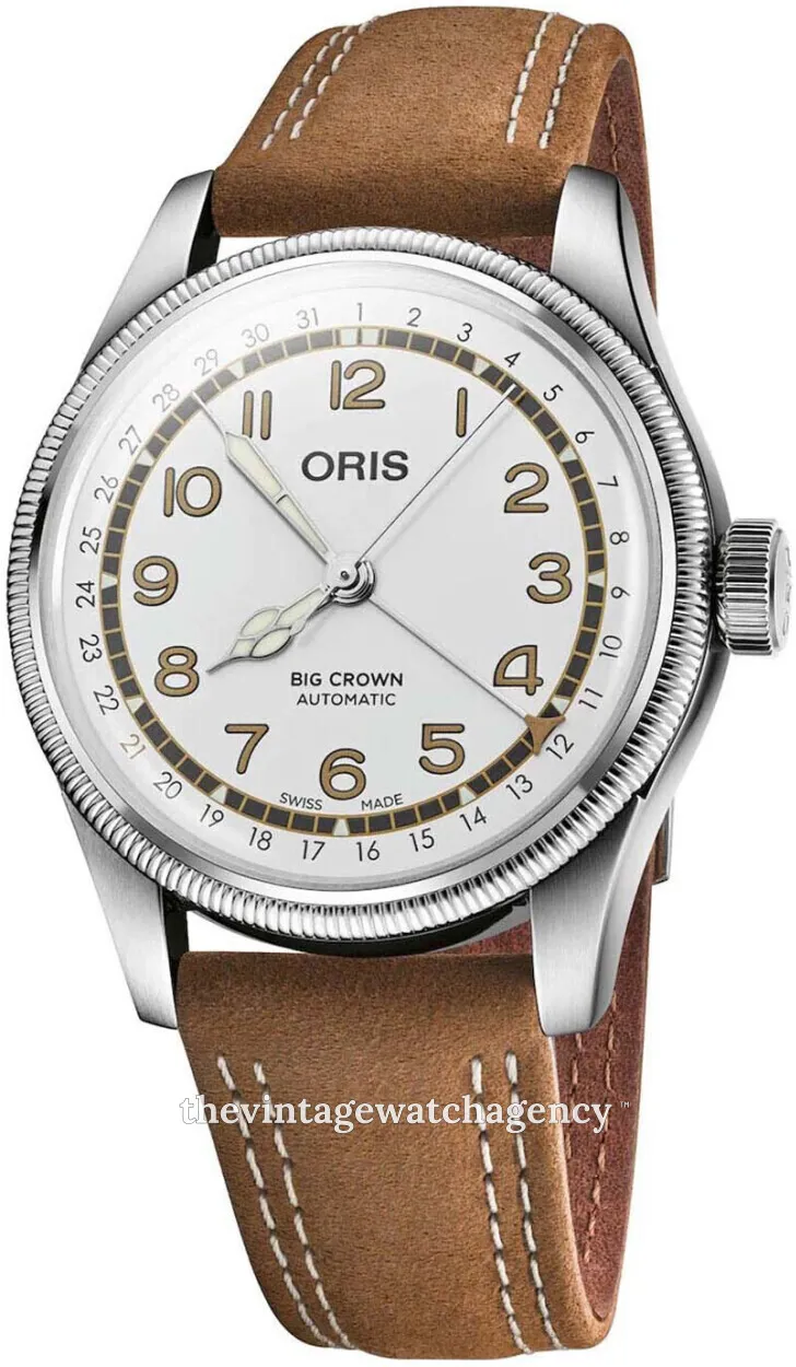 Oris Big Crown Pointer Date 01 754 7741 4081-Set 40mm Stainless steel White