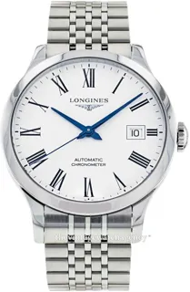 Longines Record L2.820.4.11.6 Stainless steel White