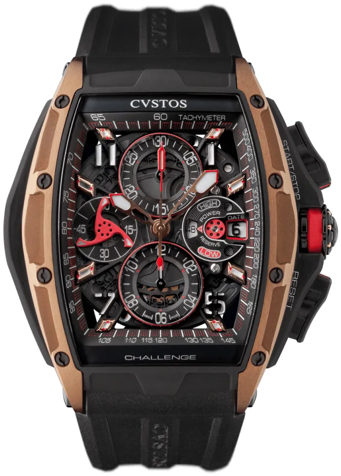 Cvstos Challenge III B00107.4172002 53.5mm Rose gold and Titanium Black and Red