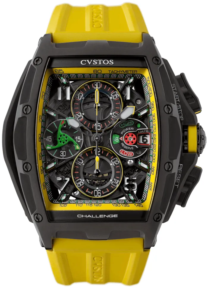 Cvstos Challenge III B00107.4102001 53.5mm Stainless steel Black and Yellow