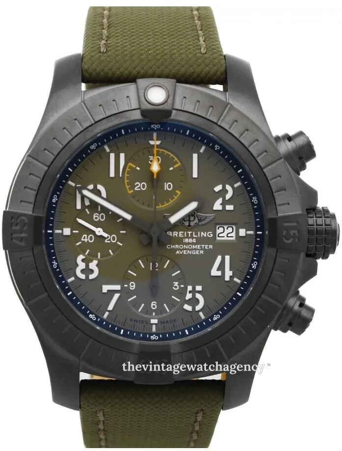 Breitling Avenger V13317101L1X1 45mm Black titanium Green