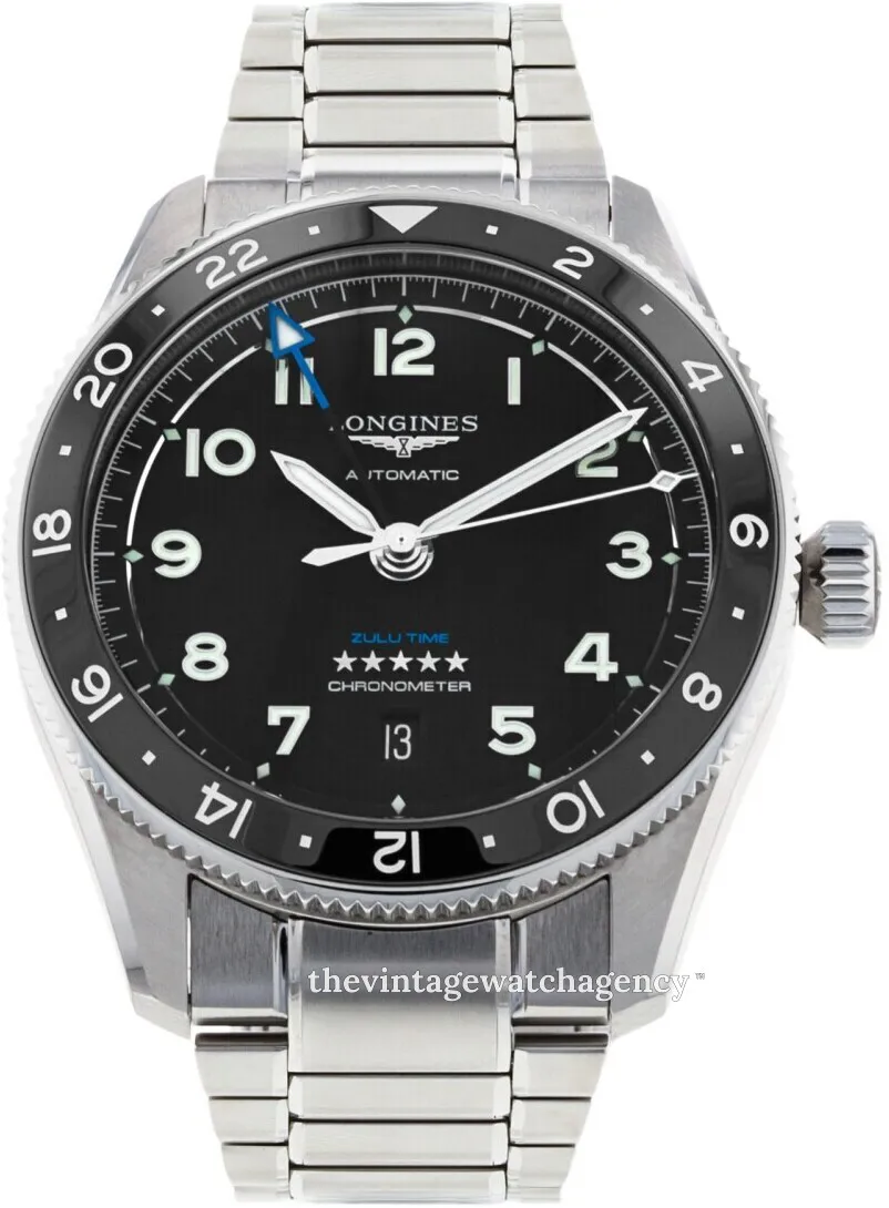 Longines Spirit L3.812.4.53.6 42mm Stainless steel Black