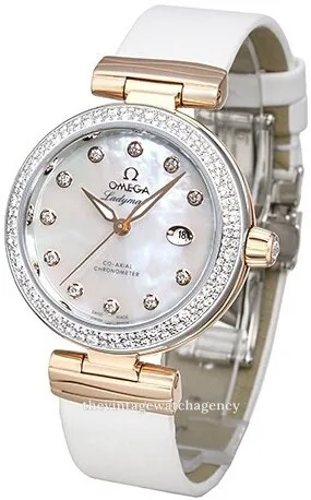 Omega De Ville 425.27.34.20.55.004 34mm Brushed/polished steel 18 carat rose gold White