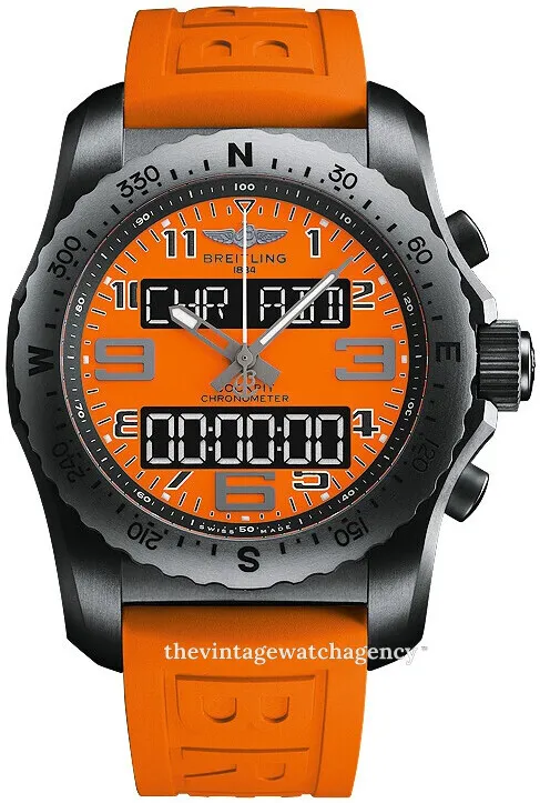 Breitling Cockpit B50 VB50106A1O1S1 46mm Black titanium Orange