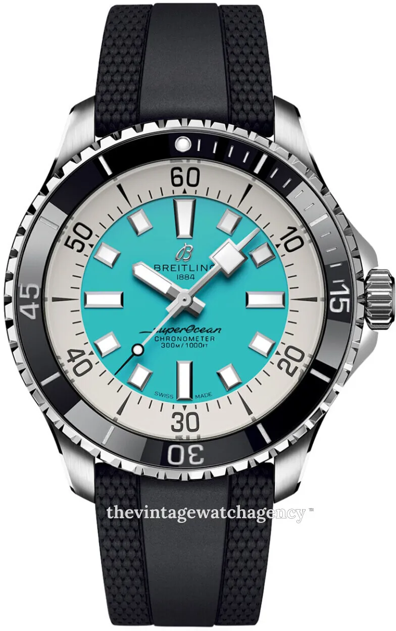 Breitling Superocean A17376211L2S1 44mm Stainless steel Turquoise