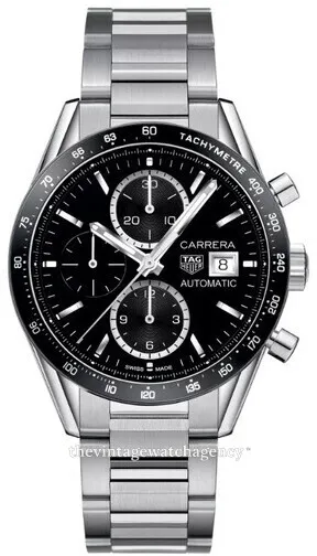 TAG Heuer Carrera Calibre 16 CV201AJ.BA0715 41mm Stainless steel Black