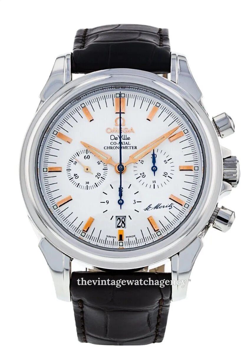 Omega De Ville 4842.20.32 41mm Stainless steel White