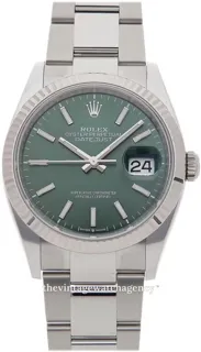 Rolex Datejust 126234-0052 White gold and Stainless steel Green